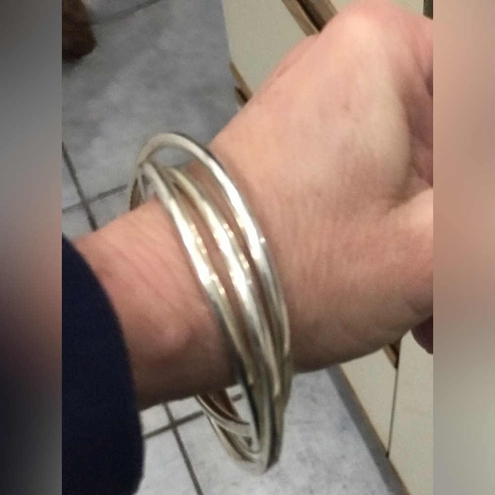 Beautiful Vintage Intertwined Sterling Silver Bracelets